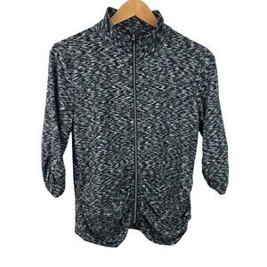 Calvin Klein Performance Women's Size Large Black White Flecked Quick Dry Shirt